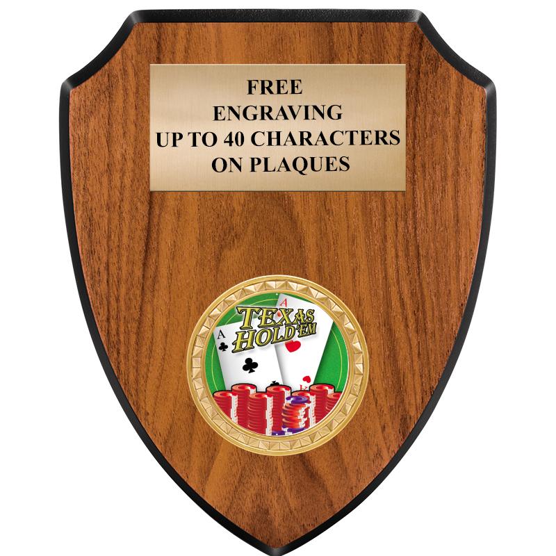 6"X7.5" WOOD SHIELD INSERT PLQ