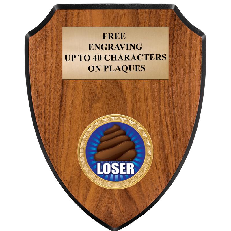 6"X7.5" WOOD SHIELD INSERT PLQ