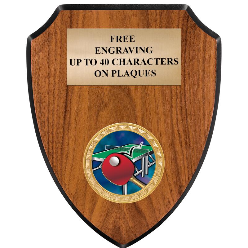 6"X7.5" WOOD SHIELD INSERT PLQ