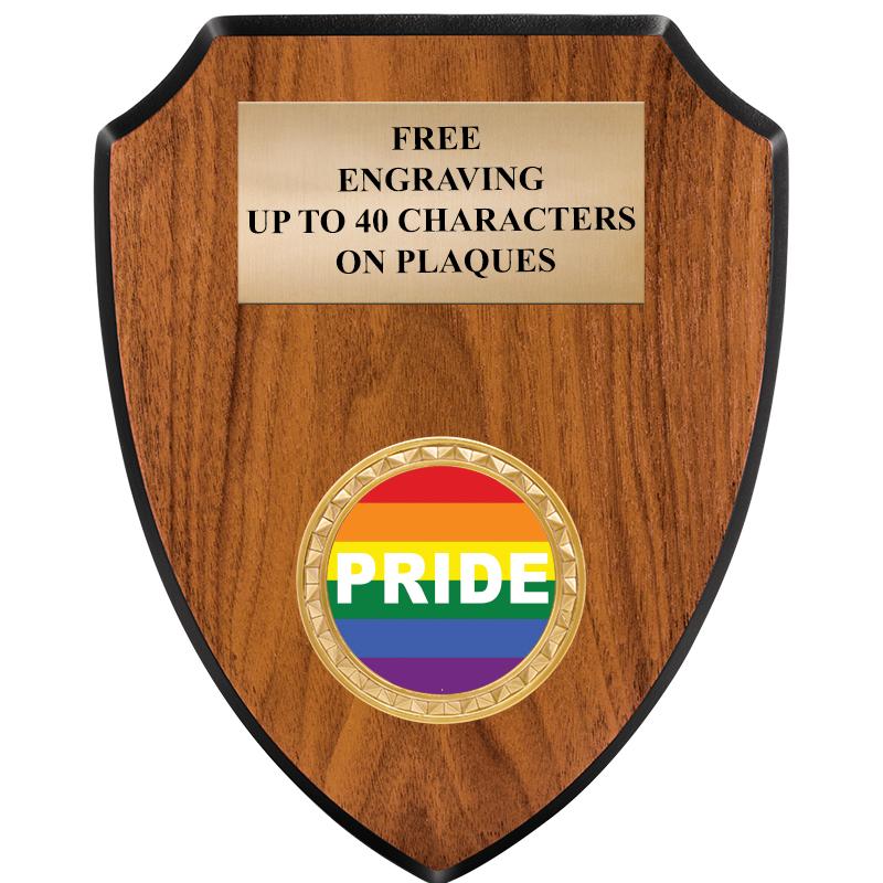 6"X7.5" WOOD SHIELD INSERT PLQ