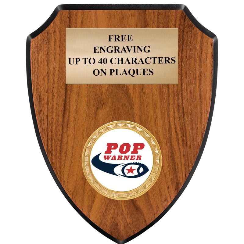 6"X7.5" WOOD SHIELD INSERT PLQ