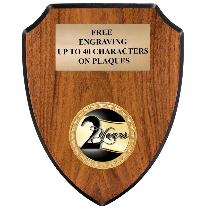 6"X7.5" WOOD SHIELD INSERT PLQ