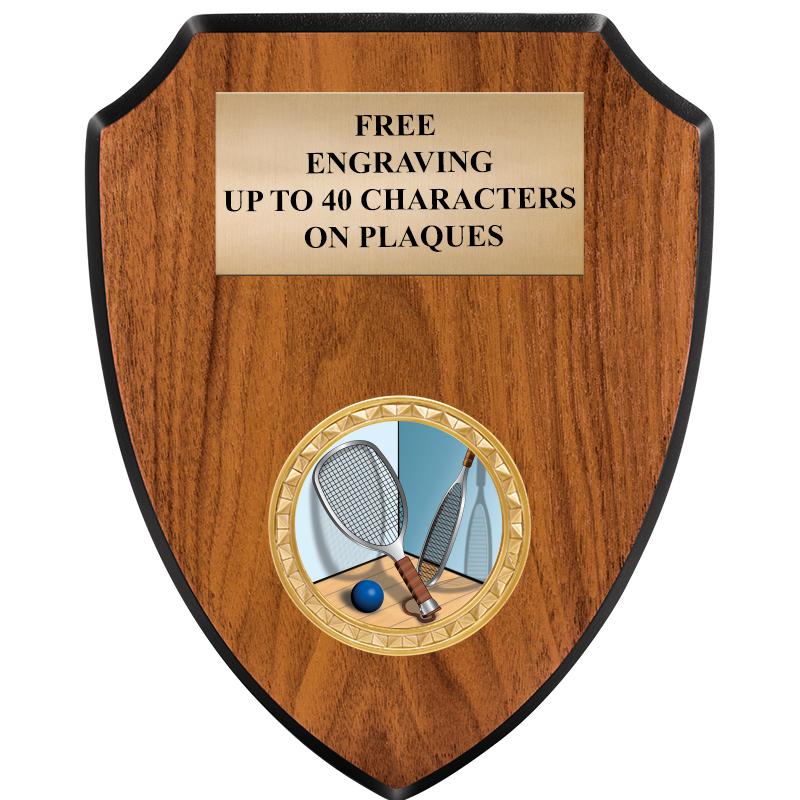 6"X7.5" WOOD SHIELD INSERT PLQ