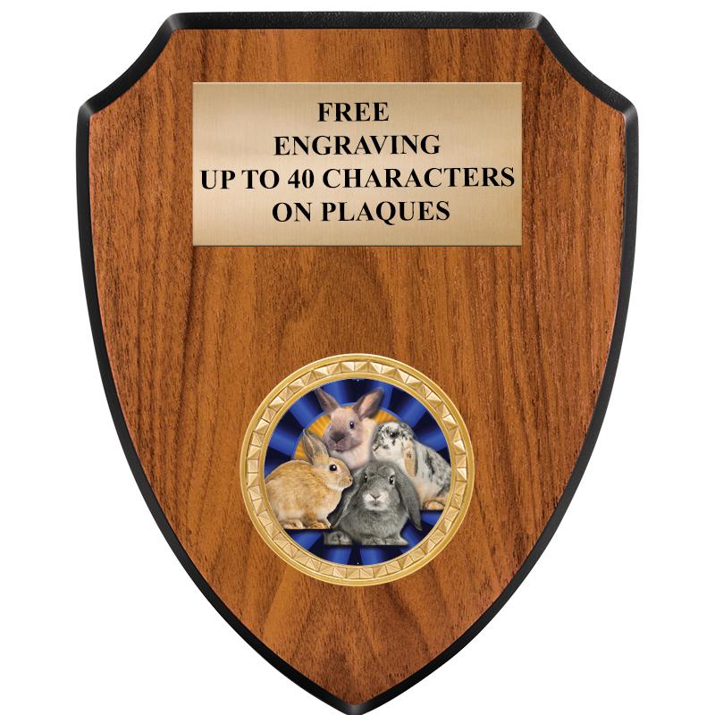 6"X7.5" WOOD SHIELD INSERT PLQ