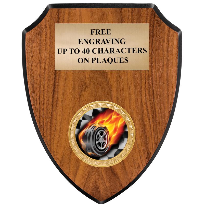 6"X7.5" WOOD SHIELD INSERT PLQ