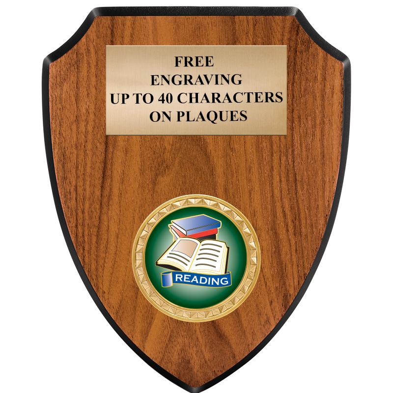 6"X7.5" WOOD SHIELD INSERT PLQ