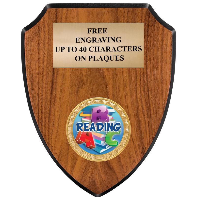 6"X7.5" WOOD SHIELD INSERT PLQ