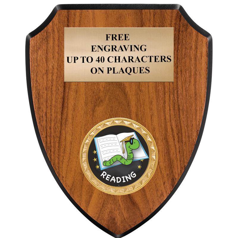 6"X7.5" WOOD SHIELD INSERT PLQ