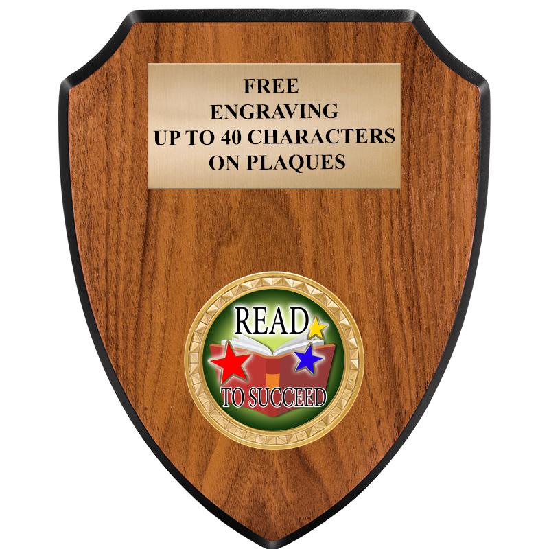 6"X7.5" WOOD SHIELD INSERT PLQ