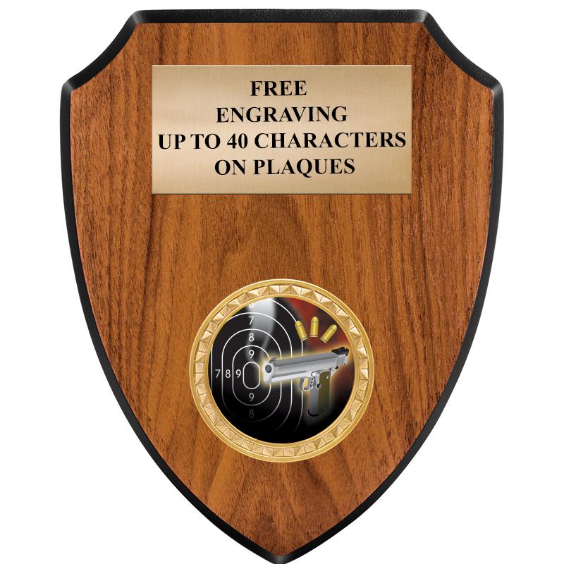 6"X7.5" WOOD SHIELD INSERT PLQ