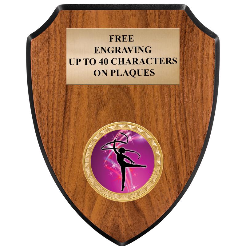 6"X7.5" WOOD SHIELD INSERT PLQ