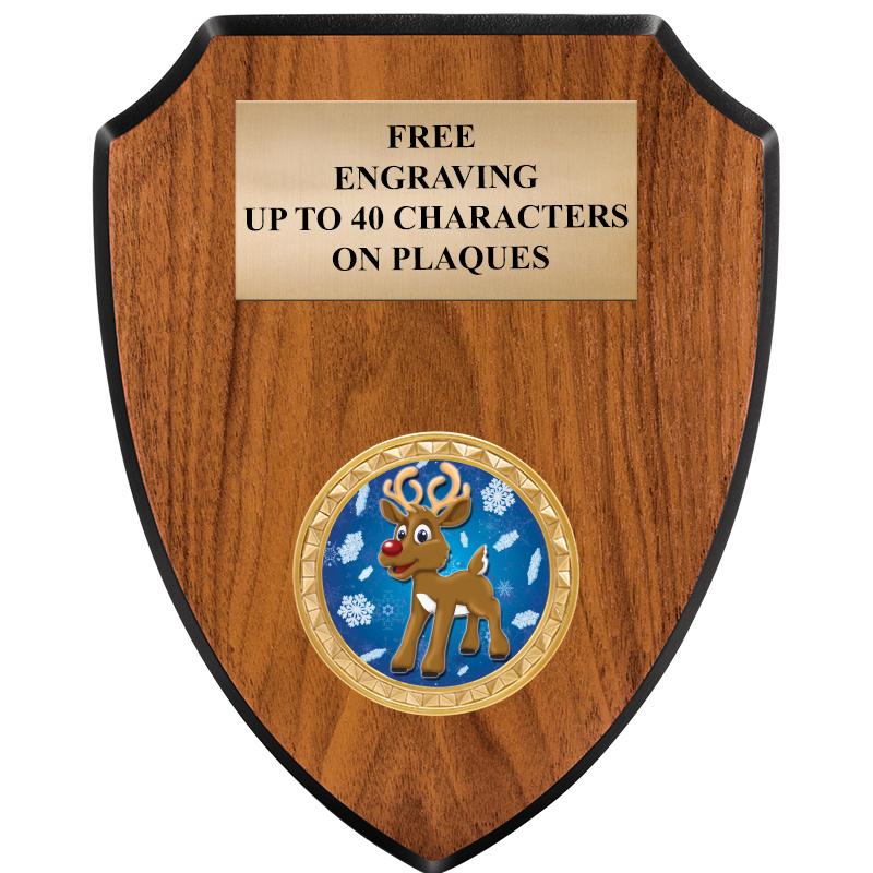 6"X7.5" WOOD SHIELD INSERT PLQ