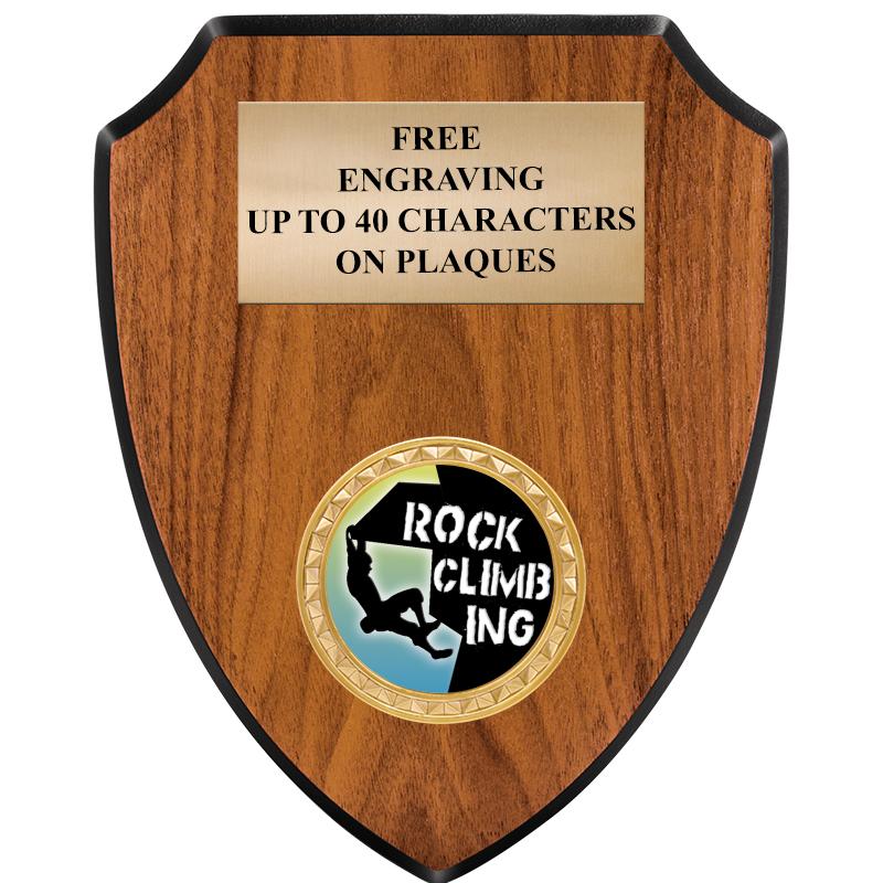 6"X7.5" WOOD SHIELD INSERT PLQ