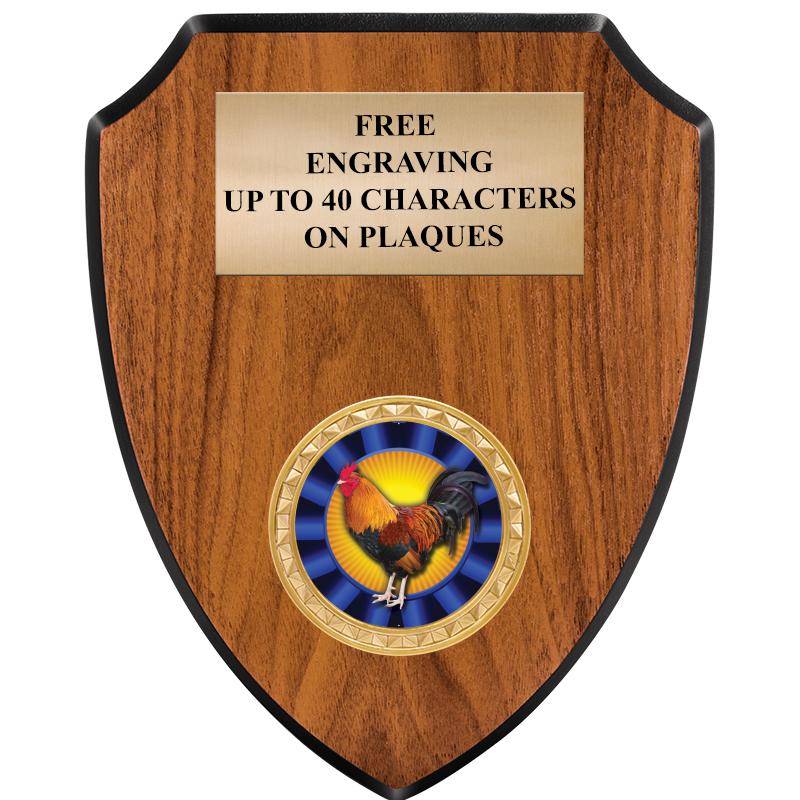 6"X7.5" WOOD SHIELD INSERT PLQ