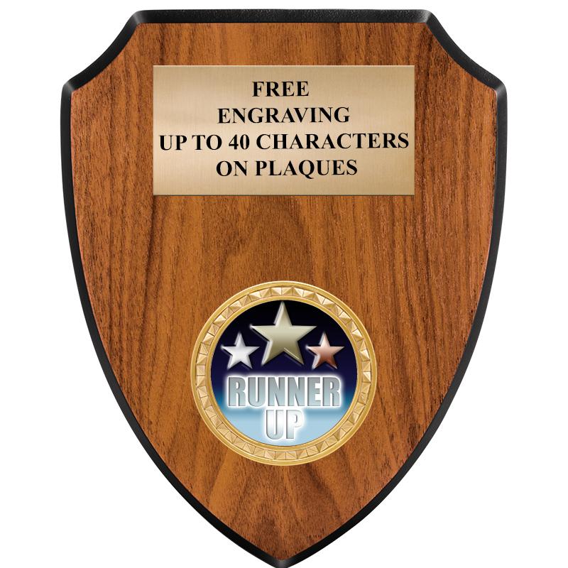 6"X7.5" WOOD SHIELD INSERT PLQ