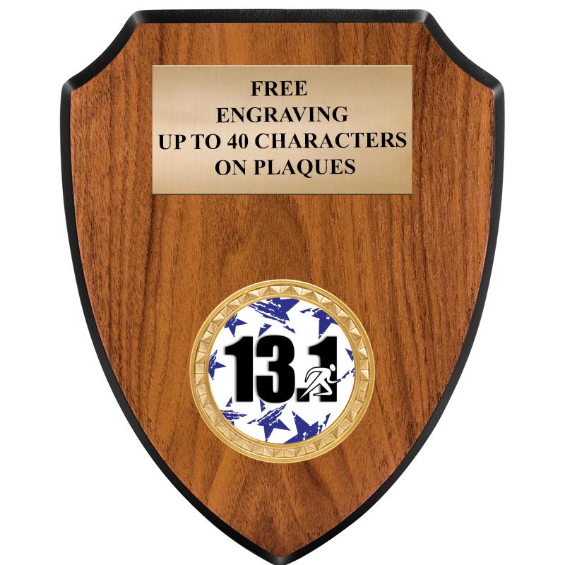 6"X7.5" WOOD SHIELD INSERT PLQ