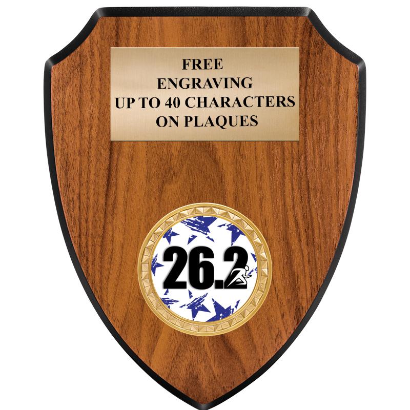 6"X7.5" WOOD SHIELD INSERT PLQ