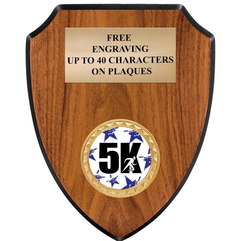 6"X7.5" WOOD SHIELD INSERT PLQ