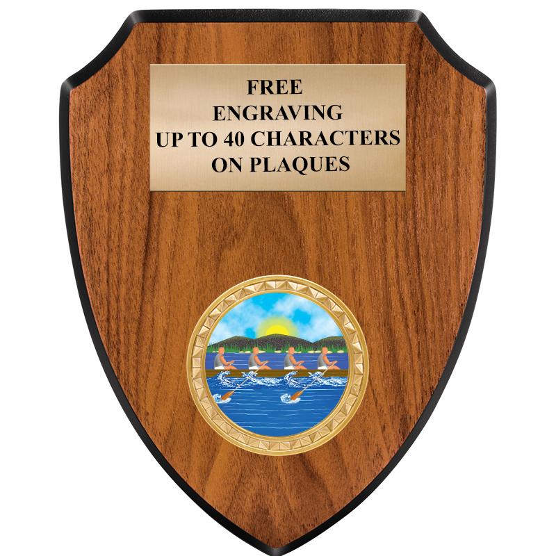 6"X7.5" WOOD SHIELD INSERT PLQ