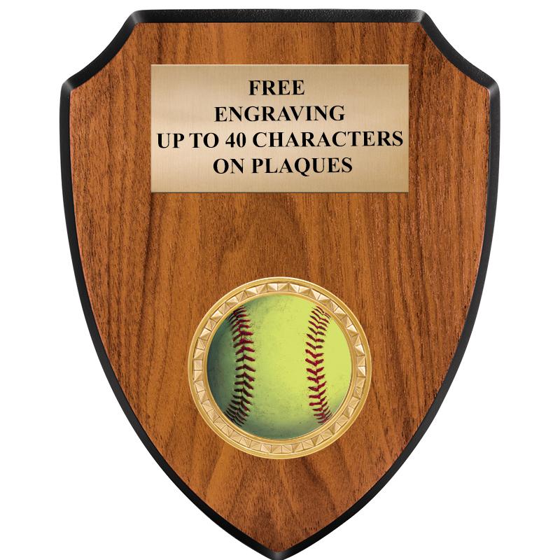 6"X7.5" WOOD SHIELD INSERT PLQ