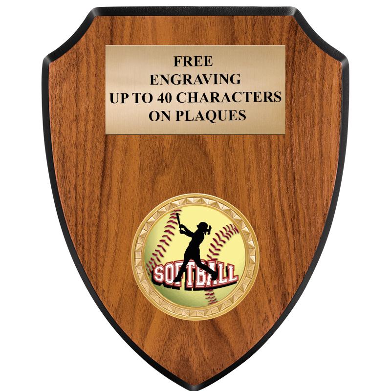 6"X7.5" WOOD SHIELD INSERT PLQ