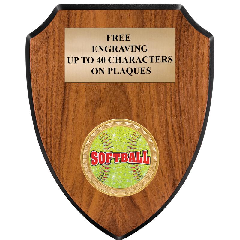 Softball Plaques Crown Awards