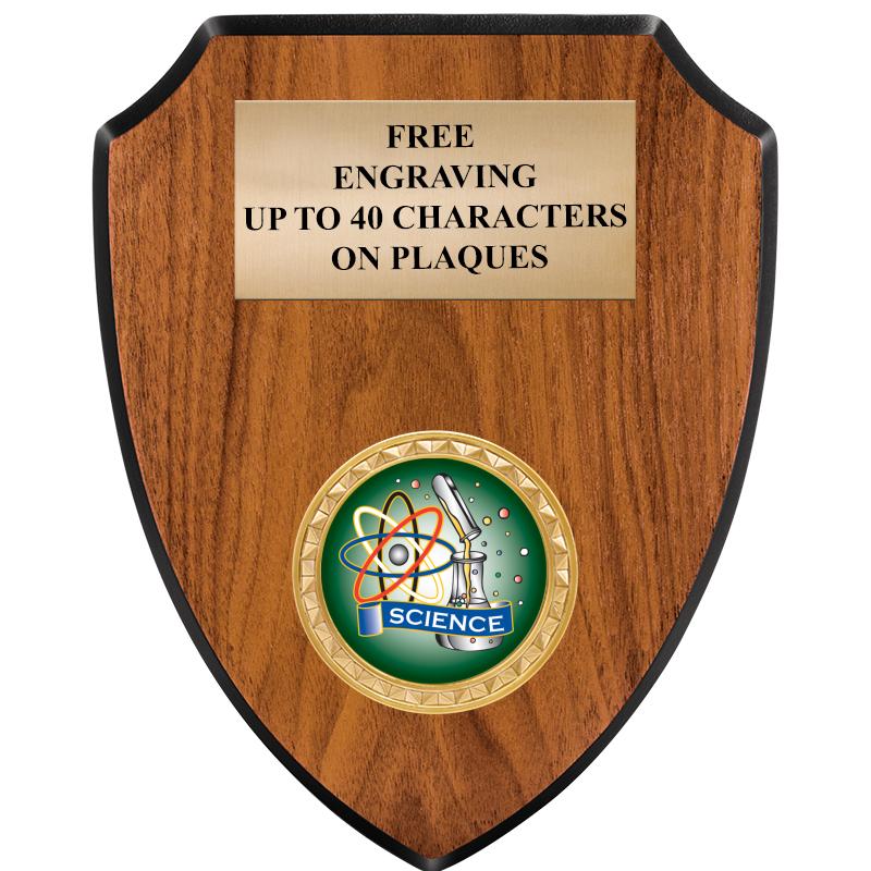 6"X7.5" WOOD SHIELD INSERT PLQ