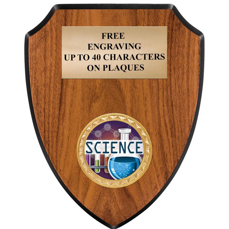 6"X7.5" WOOD SHIELD INSERT PLQ