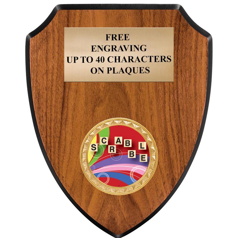 6"X7.5" WOOD SHIELD INSERT PLQ