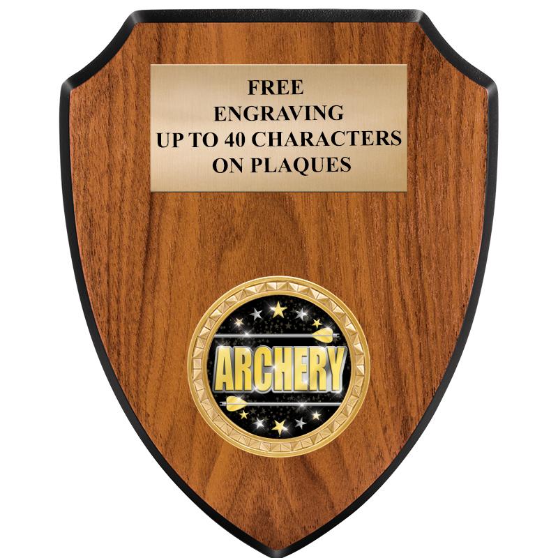 6"X7.5" WOOD SHIELD INSERT PLQ