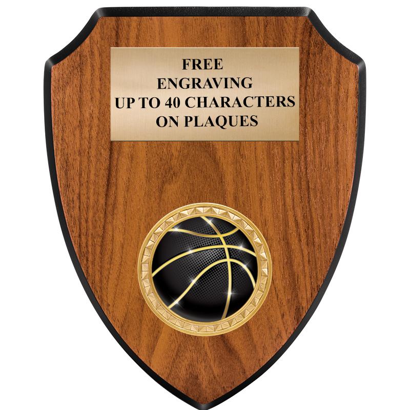 6"X7.5" WOOD SHIELD INSERT PLQ