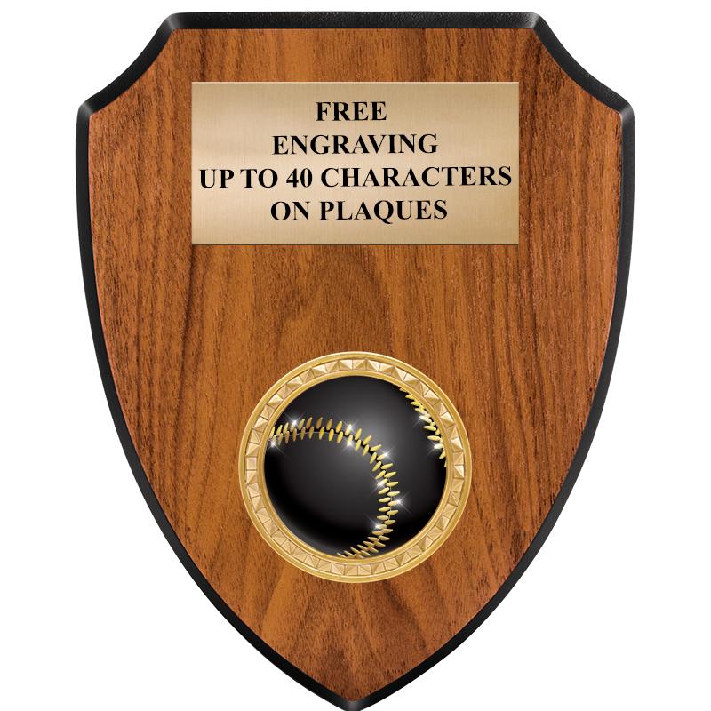 6"X7.5" WOOD SHIELD INSERT PLQ