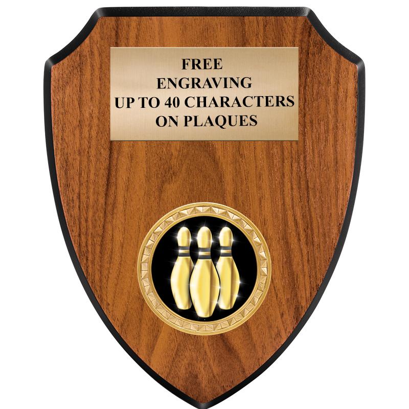 6"X7.5" WOOD SHIELD INSERT PLQ