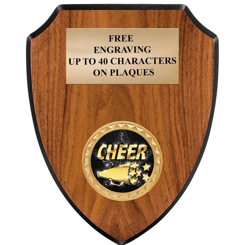 6"X7.5" WOOD SHIELD INSERT PLQ