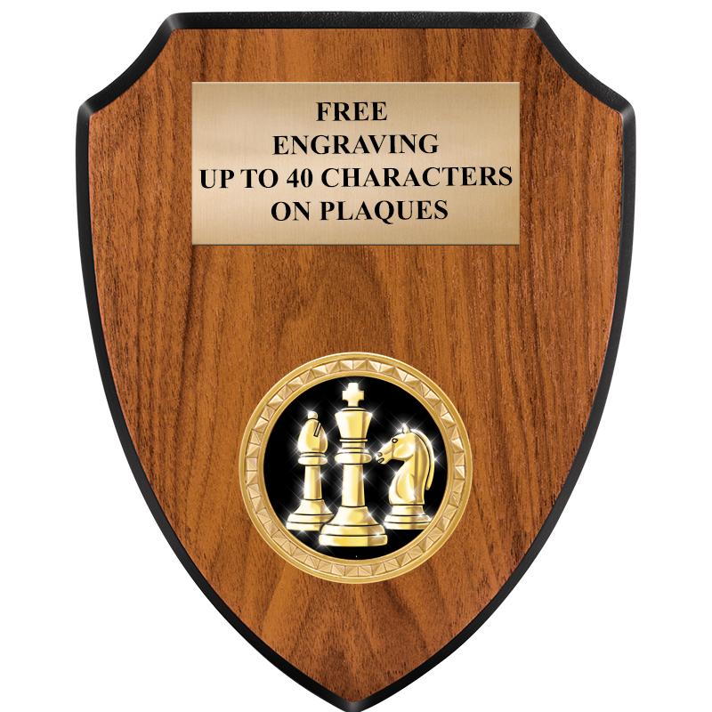 6"X7.5" WOOD SHIELD INSERT PLQ