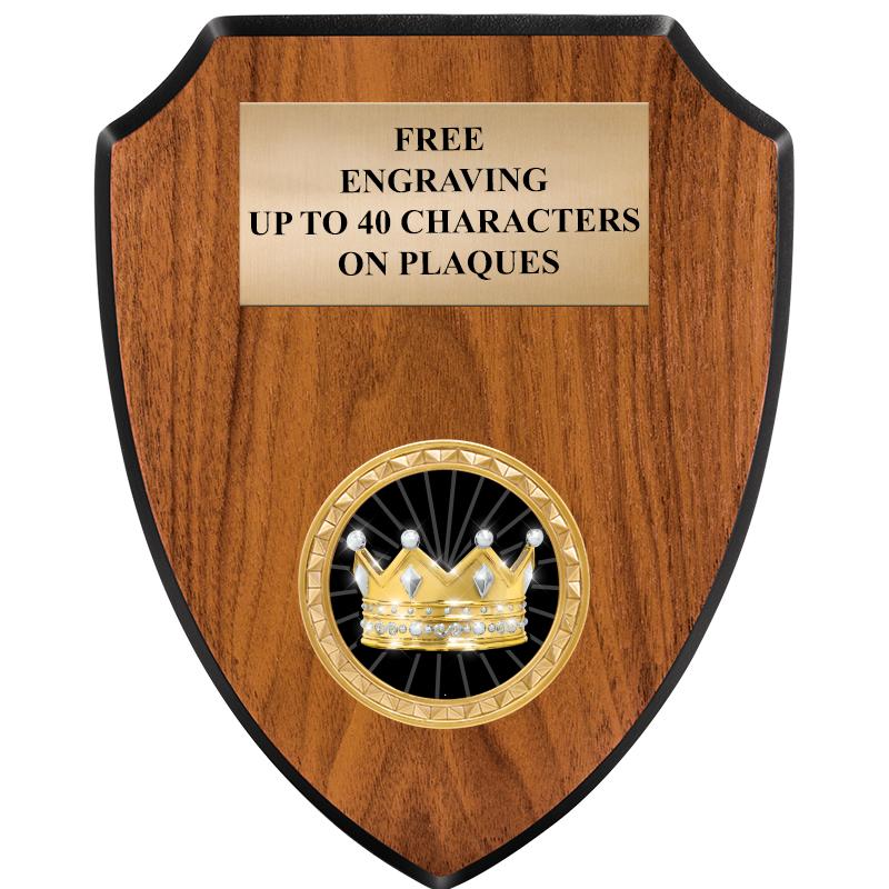 6"X7.5" WOOD SHIELD INSERT PLQ