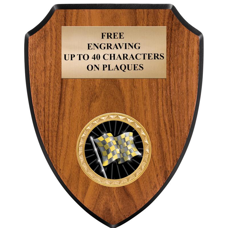 6"X7.5" WOOD SHIELD INSERT PLQ