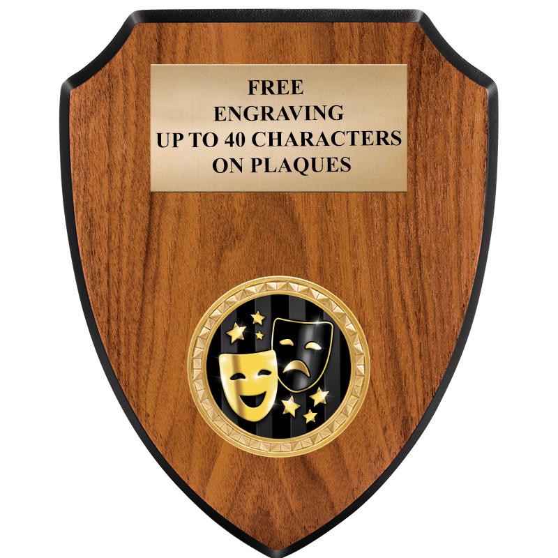 6"X7.5" WOOD SHIELD INSERT PLQ