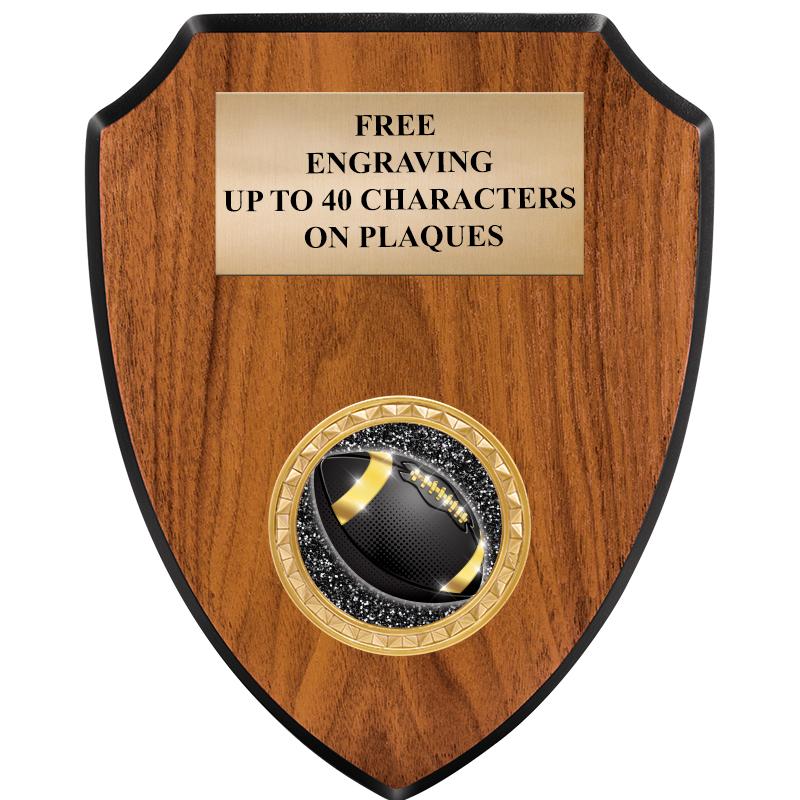 6"X7.5" WOOD SHIELD INSERT PLQ