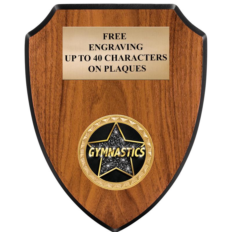 6"X7.5" WOOD SHIELD INSERT PLQ