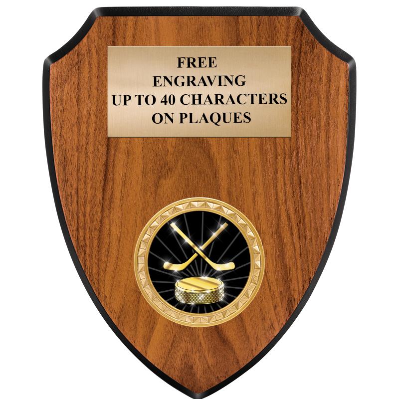 6"X7.5" WOOD SHIELD INSERT PLQ