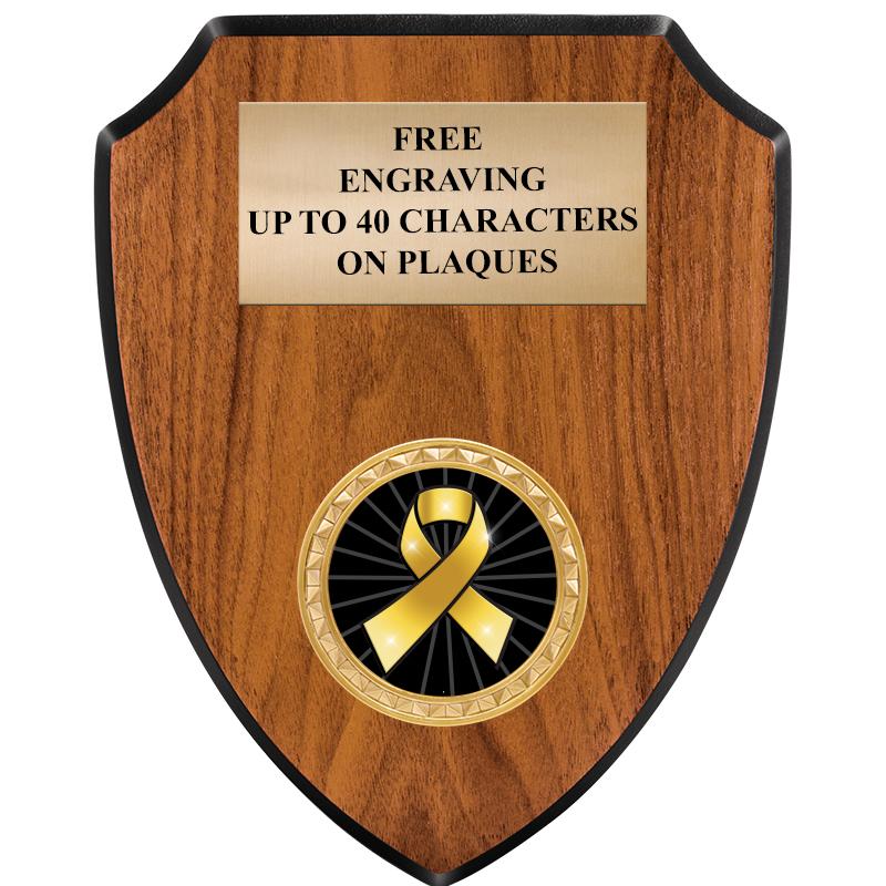 6"X7.5" WOOD SHIELD INSERT PLQ