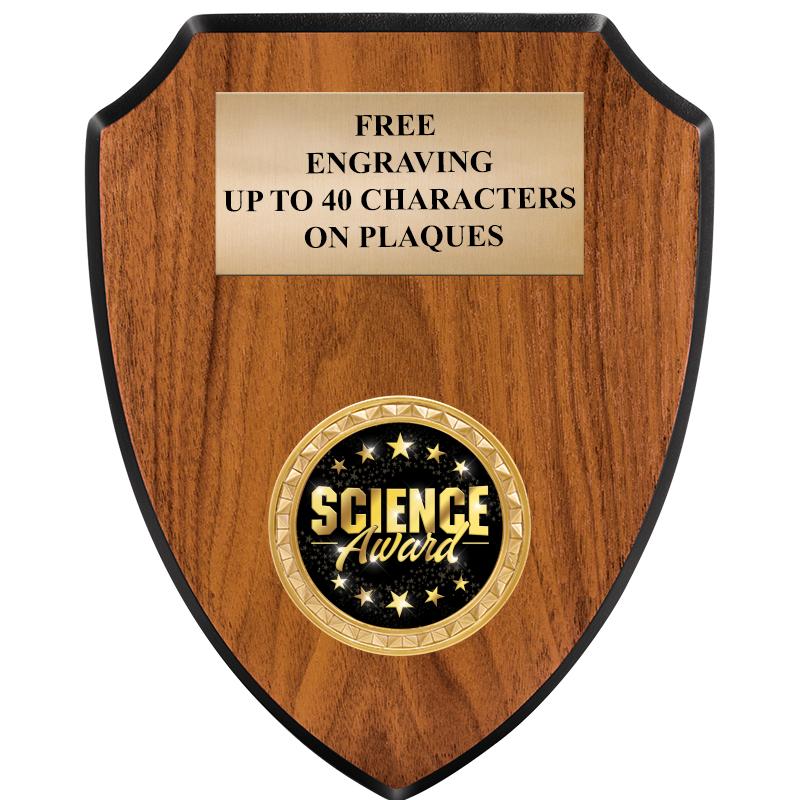 6"X7.5" WOOD SHIELD INSERT PLQ