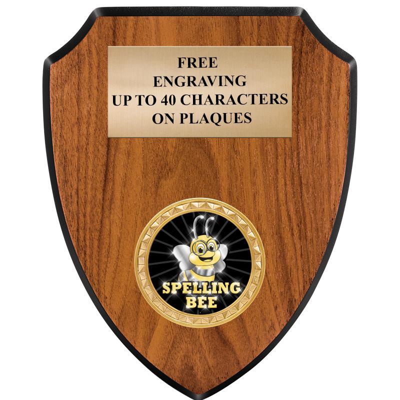 6"X7.5" WOOD SHIELD INSERT PLQ