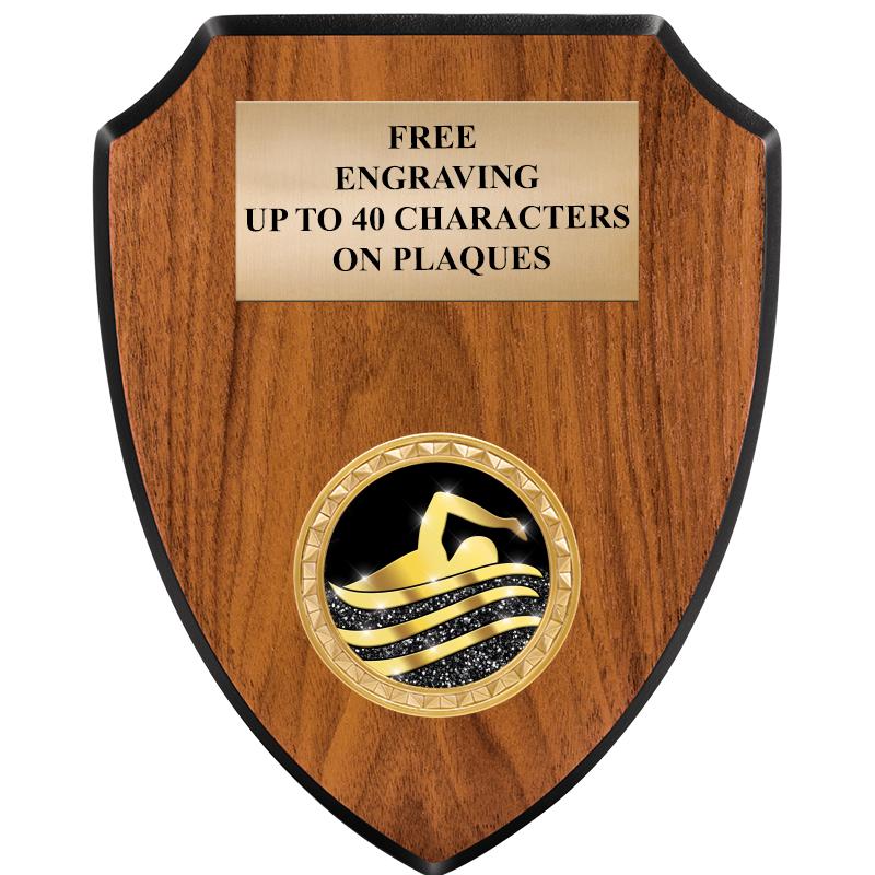 6"X7.5" WOOD SHIELD INSERT PLQ