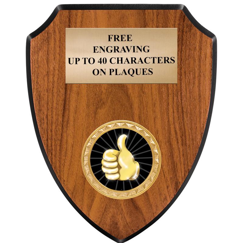 6"X7.5" WOOD SHIELD INSERT PLQ