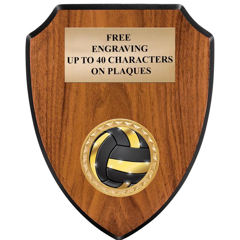 6"X7.5" WOOD SHIELD INSERT PLQ