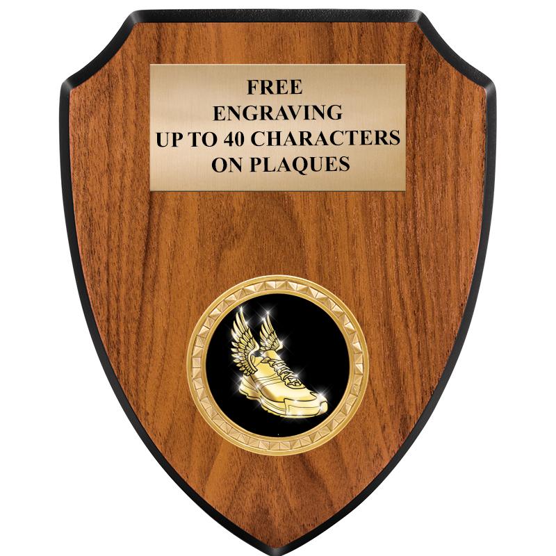 6"X7.5" WOOD SHIELD INSERT PLQ