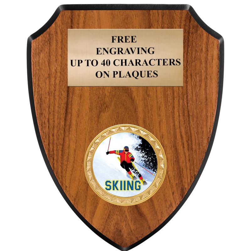 6"X7.5" WOOD SHIELD INSERT PLQ