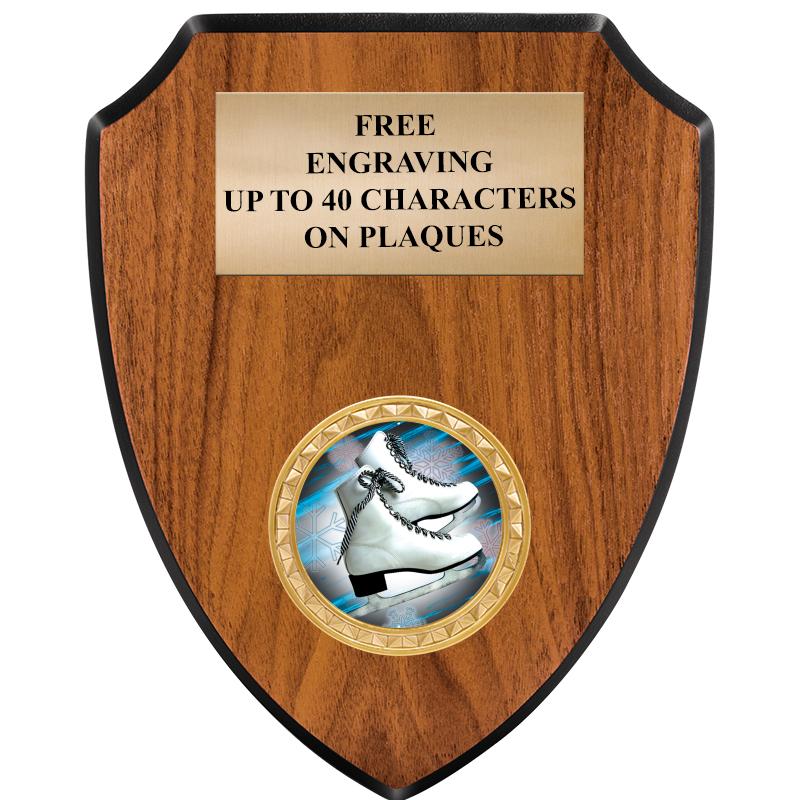 6"X7.5" WOOD SHIELD INSERT PLQ